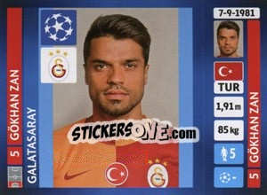Sticker Gökhan Zan - UEFA Champions League 2013-2014 - Panini