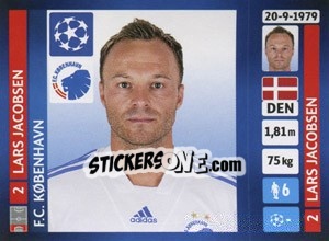 Sticker Lars Jacobsen - UEFA Champions League 2013-2014 - Panini