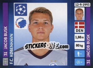 Sticker Jacob Busk - UEFA Champions League 2013-2014 - Panini