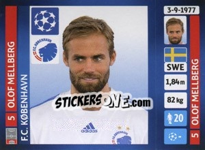 Sticker Olof Mellberg - UEFA Champions League 2013-2014 - Panini