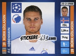 Sticker Rúrik Gíslason - UEFA Champions League 2013-2014 n. 148 - Panini