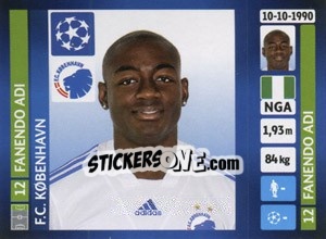 Sticker Fanendo Adi - UEFA Champions League 2013-2014 - Panini