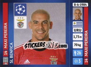 Sticker Maxi Pereira - UEFA Champions League 2013-2014 n. 154 - Panini