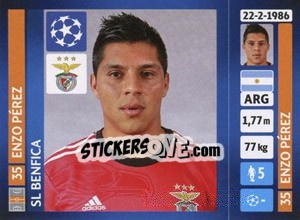 Sticker Enzo Pérez - UEFA Champions League 2013-2014 n. 158 - Panini