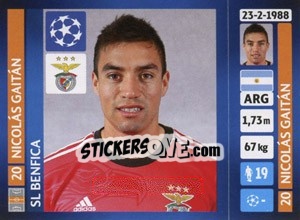 Sticker Nicolás Gaitán - UEFA Champions League 2013-2014 - Panini