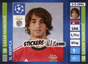Sticker Lazar Markovic - UEFA Champions League 2013-2014 n. 163 - Panini