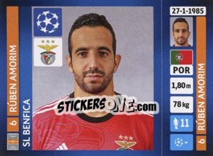 Sticker Rúben Amorim - UEFA Champions League 2013-2014 n. 166 - Panini