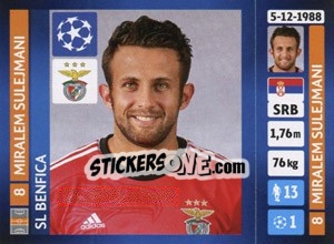 Sticker Miralem Sulejmani - UEFA Champions League 2013-2014 n. 168 - Panini