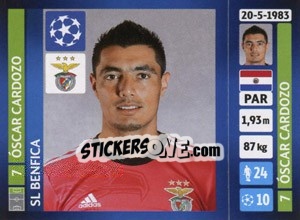 Figurina Óscar Cardozo - UEFA Champions League 2013-2014 - Panini