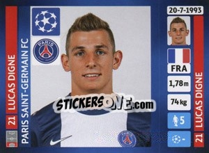 Figurina Lucas Digne - UEFA Champions League 2013-2014 - Panini