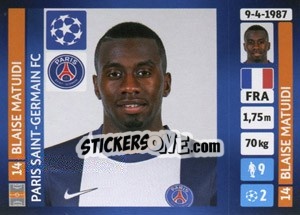 Sticker Blaise Matuidi - UEFA Champions League 2013-2014 n. 176 - Panini