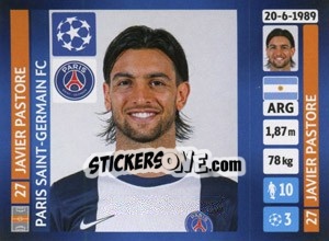 Figurina Javier Pastore - UEFA Champions League 2013-2014 - Panini