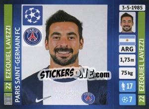 Sticker Ezequiel Lavezzi - UEFA Champions League 2013-2014 - Panini