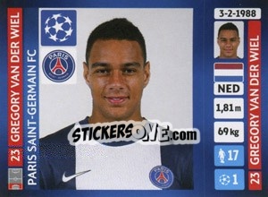 Sticker Gregory van der Wiel - UEFA Champions League 2013-2014 - Panini