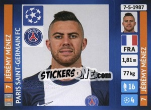 Sticker Jérémy Ménez - UEFA Champions League 2013-2014 n. 186 - Panini