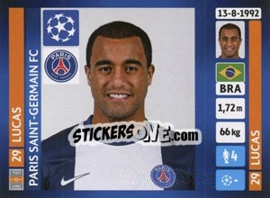Sticker Lucas Moura - UEFA Champions League 2013-2014 n. 187 - Panini