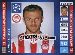 Sticker Avraam Papadopoulos - UEFA Champions League 2013-2014 - Panini