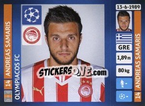 Sticker Andreas Samaris - UEFA Champions League 2013-2014 n. 194 - Panini