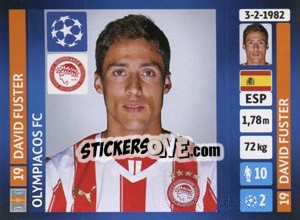 Sticker David Fuster - UEFA Champions League 2013-2014 - Panini