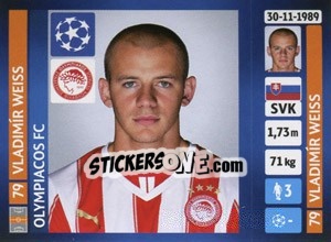 Sticker Vladimír Weiss - UEFA Champions League 2013-2014 n. 198 - Panini