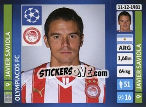 Sticker Javier Saviola - UEFA Champions League 2013-2014 n. 199 - Panini