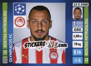 Sticker Kostas Mitroglou - UEFA Champions League 2013-2014 - Panini