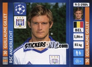 Sticker Guillaume Gillet - UEFA Champions League 2013-2014 n. 208 - Panini