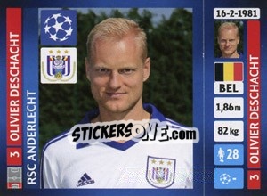 Sticker Olivier Deschacht - UEFA Champions League 2013-2014 n. 211 - Panini