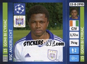 Sticker Gohi Bi Cyriac - UEFA Champions League 2013-2014 n. 214 - Panini