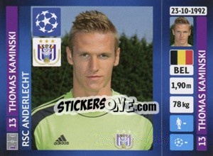 Sticker Thomas Kaminski - UEFA Champions League 2013-2014 n. 218 - Panini