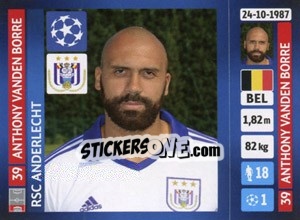 Cromo Anthony Vanden Borre - UEFA Champions League 2013-2014 - Panini