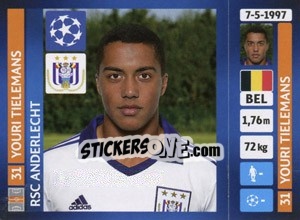 Sticker Youri Tielemans - UEFA Champions League 2013-2014 n. 220 - Panini