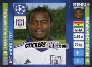 Sticker Frank Acheampong - UEFA Champions League 2013-2014 n. 222 - Panini