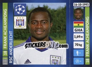 Figurina Frank Acheampong - UEFA Champions League 2013-2014 - Panini