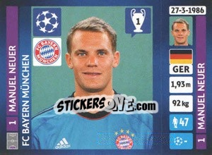 Sticker Manuel Neuer - UEFA Champions League 2013-2014 n. 225 - Panini