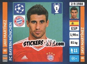 Cromo Javi Martínez - UEFA Champions League 2013-2014 - Panini