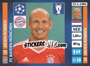Sticker Arjen Robben - UEFA Champions League 2013-2014 n. 231 - Panini