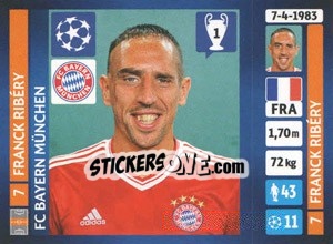 Sticker Franck Ribéry - UEFA Champions League 2013-2014 - Panini