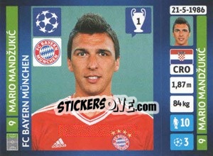 Sticker Mario Mandžukic - UEFA Champions League 2013-2014 - Panini