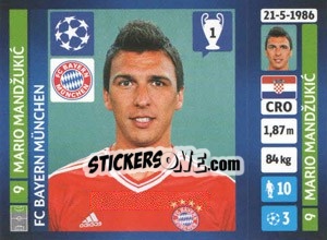 Figurina Mario Mandžukic - UEFA Champions League 2013-2014 - Panini