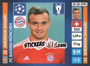 Sticker Xherdan Shaqiri - UEFA Champions League 2013-2014 - Panini