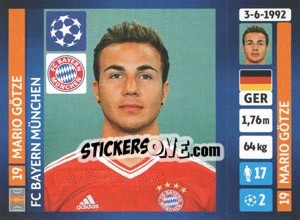 Sticker Mario Götze - UEFA Champions League 2013-2014 - Panini
