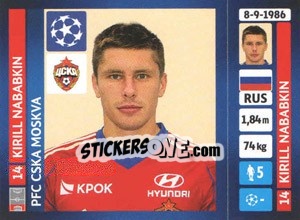 Sticker Kirill Nababkin - UEFA Champions League 2013-2014 - Panini