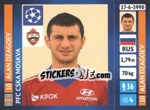 Sticker Alan Dzagoev - UEFA Champions League 2013-2014 n. 252 - Panini
