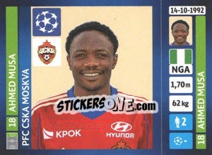 Sticker Ahmed Musa - UEFA Champions League 2013-2014 n. 253 - Panini