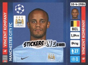 Cromo Vincent Kompany - UEFA Champions League 2013-2014 - Panini