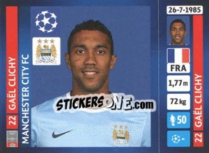 Figurina Gaël Clichy - UEFA Champions League 2013-2014 - Panini