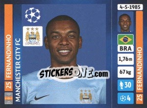 Sticker Fernandinho - UEFA Champions League 2013-2014 - Panini