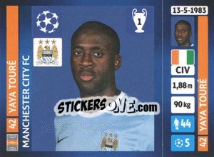 Sticker Yaya Touré - UEFA Champions League 2013-2014 n. 267 - Panini