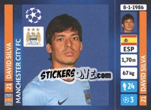 Sticker David Silva - UEFA Champions League 2013-2014 n. 270 - Panini